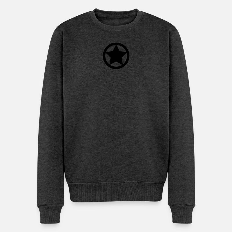 Cercles et étoiles - Pull Premium bio Homme - anthracite chiné
