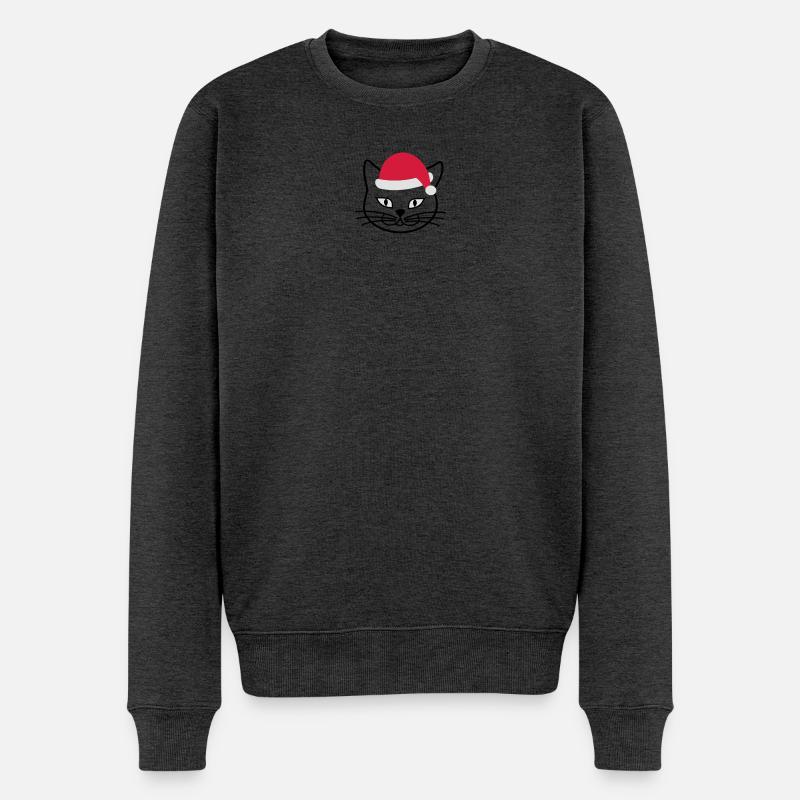 Nikolaus Kitteh - Männer Premium Bio Pullover - Anthrazit meliert