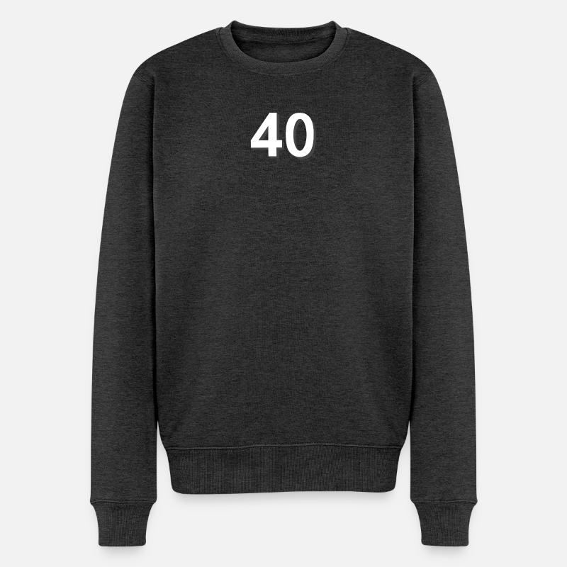 40 hell, feiern - Männer Premium Bio Pullover - Anthrazit meliert