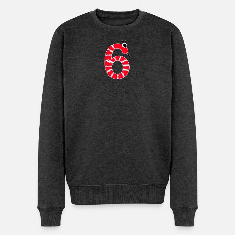 Numéro 6 Serpent Rouge Enfants - Pull Premium bio Homme - anthracite chiné