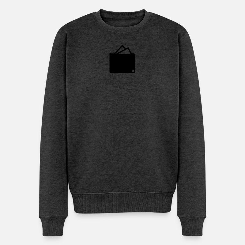 Geld - Männer Premium Bio Pullover - Anthrazit meliert