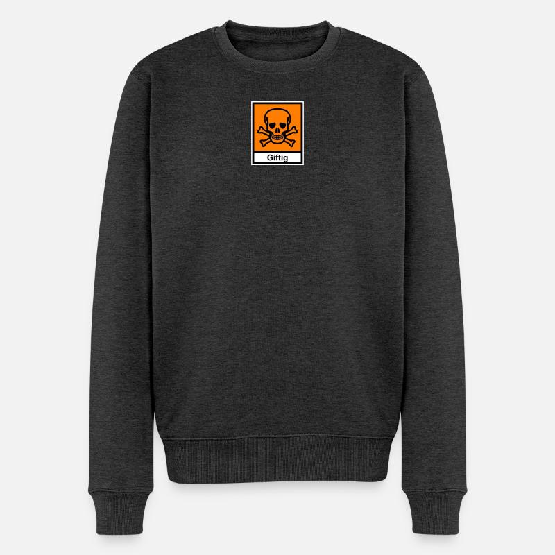 Giftig - Männer Premium Bio Pullover - Anthrazit meliert