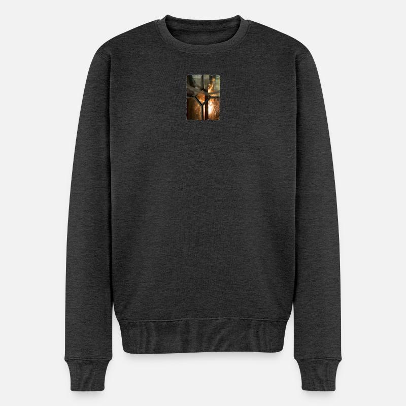 Dachbodenkinder - Männer Premium Bio Pullover - Anthrazit meliert