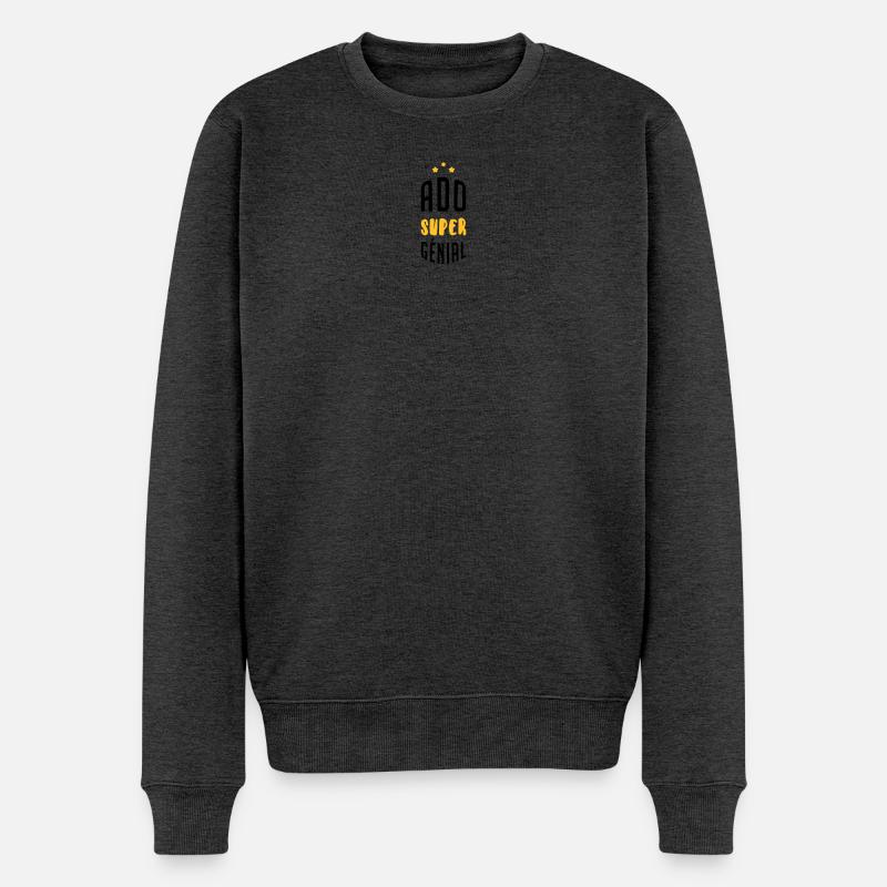 Teenager / Jugendliche / Jugendlicher / Kind - Männer Premium Bio Pullover - Anthrazit meliert