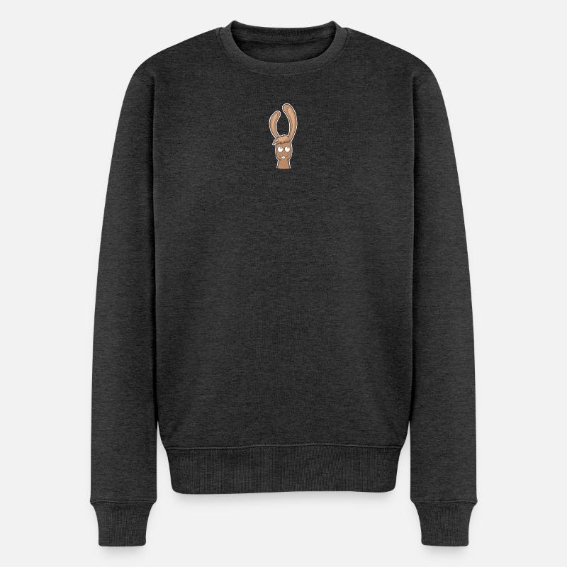 Kaninchen - Männer Premium Bio Pullover - Anthrazit meliert