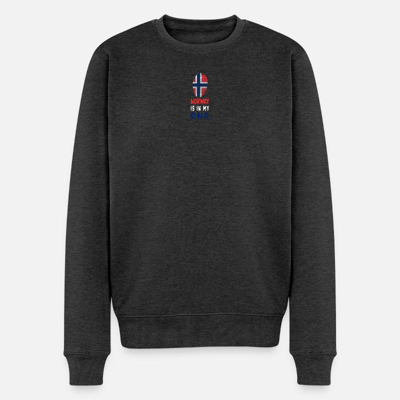 Norwegen ist in meiner DNA Design / Geschenkidee - Männer Premium Bio Pullover - Anthrazit meliert