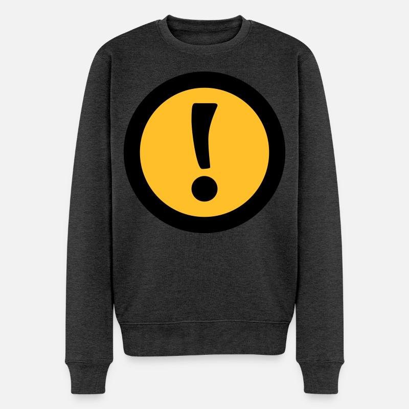 Achtung - Männer Premium Bio Pullover - Anthrazit meliert
