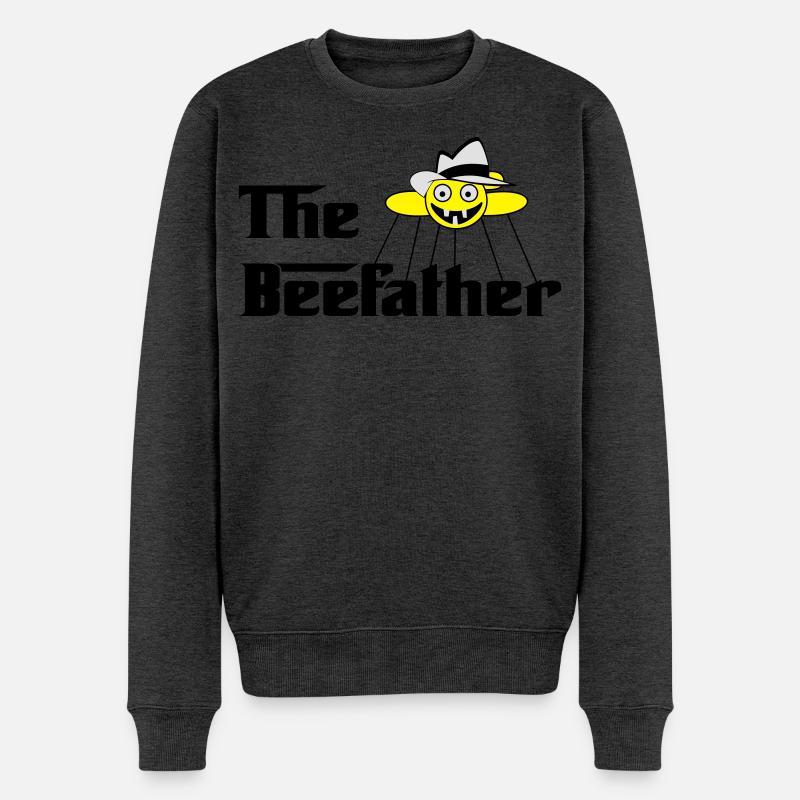 The Beefather - Männer Premium Bio Pullover - Anthrazit meliert