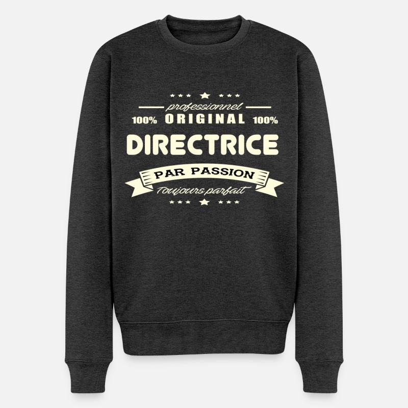 Directrice Original - Pull Premium bio Homme - anthracite chiné