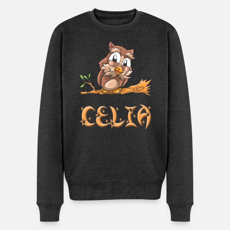 Chouette Celia - Pull Premium bio Homme - anthracite chiné