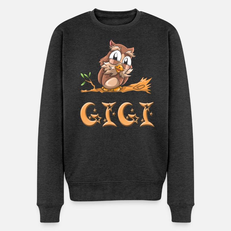 Chouette Gigi - Pull Premium bio Homme - anthracite chiné