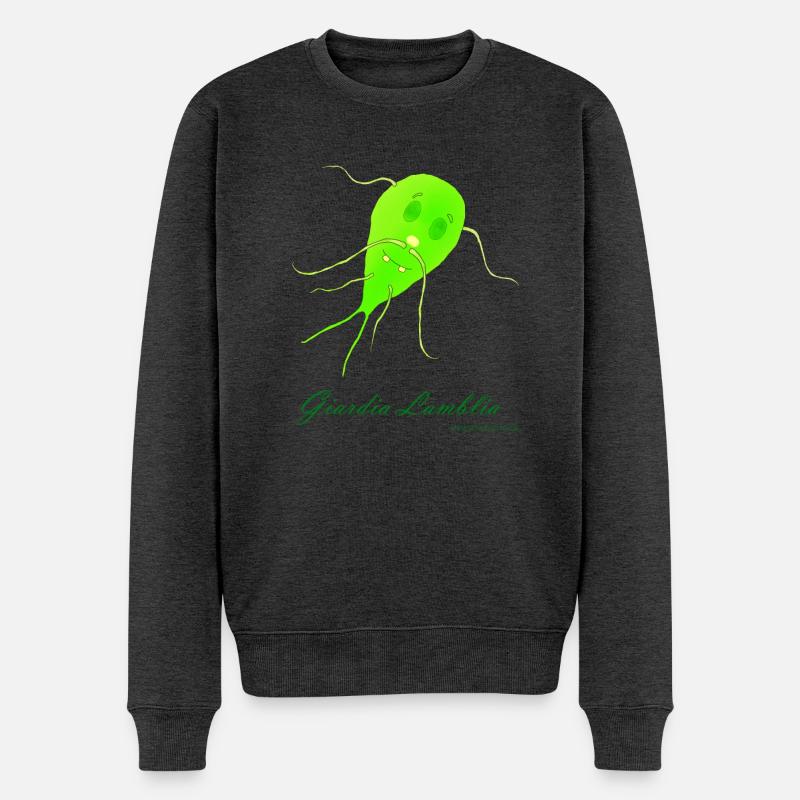 Giardia Lamblia - Männer Premium Bio Pullover - Anthrazit meliert