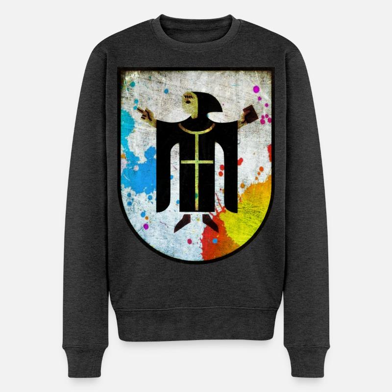 München - Männer Premium Bio Pullover - Anthrazit meliert