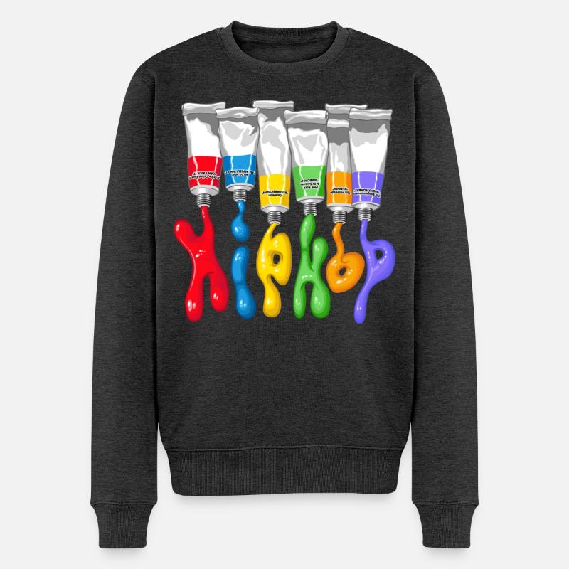 Hip hop tubes - Männer Premium Bio Pullover - Anthrazit meliert