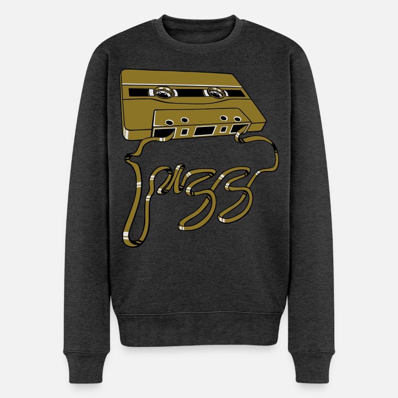 Cassette Jazz flex - Männer Premium Bio Pullover - Anthrazit meliert