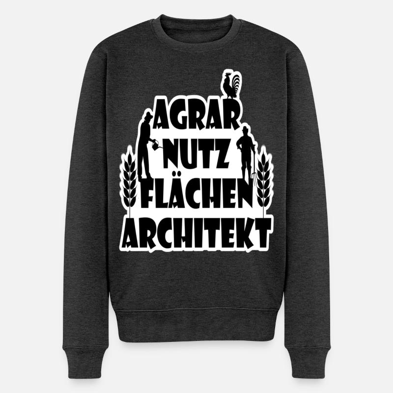 Architecte de l'utilisation des terres agricoles synonyme de paysan - Pull Premium bio Homme - anthracite chiné