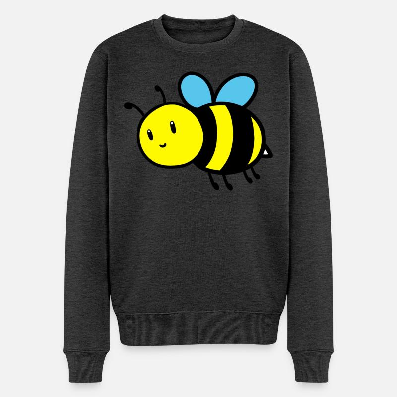 Süsse Biene - Männer Premium Bio Pullover - Anthrazit meliert