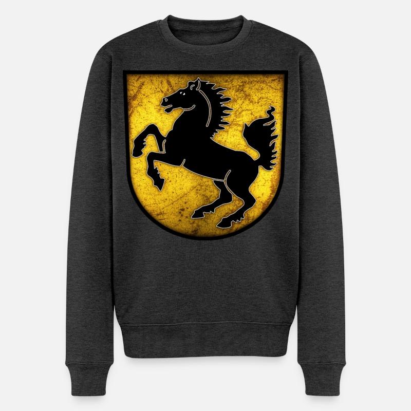Stuttgart - Armoiries de Stuttgart - Pull Premium bio Homme - anthracite chiné