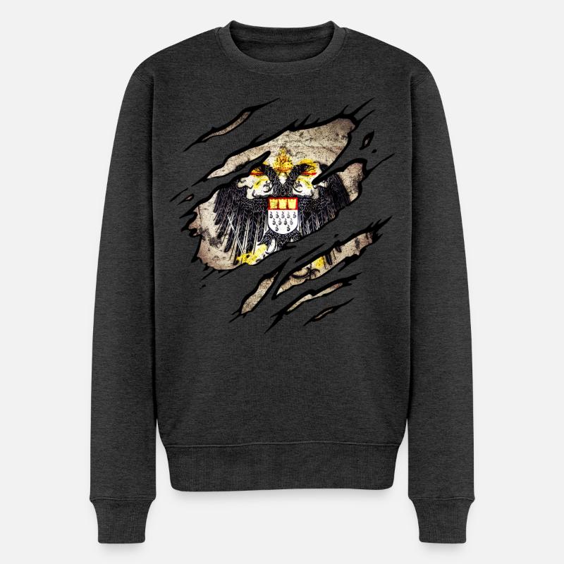 Köln - Männer Premium Bio Pullover - Anthrazit meliert