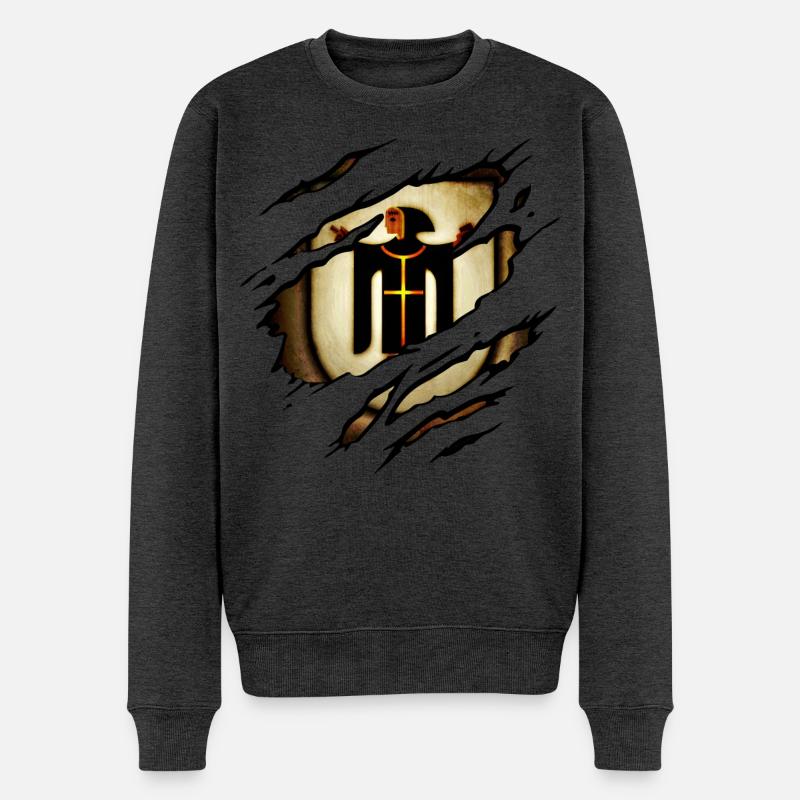 München - München Zerrissen - Männer Premium Bio Pullover - Anthrazit meliert