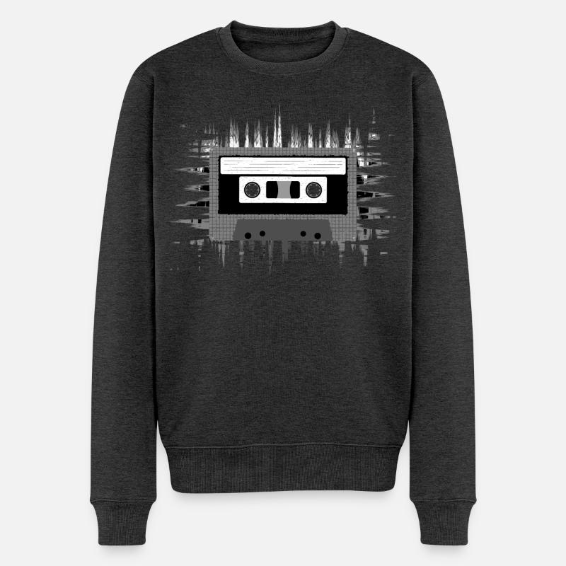 Musikkassette Tape - Männer Premium Bio Pullover - Anthrazit meliert