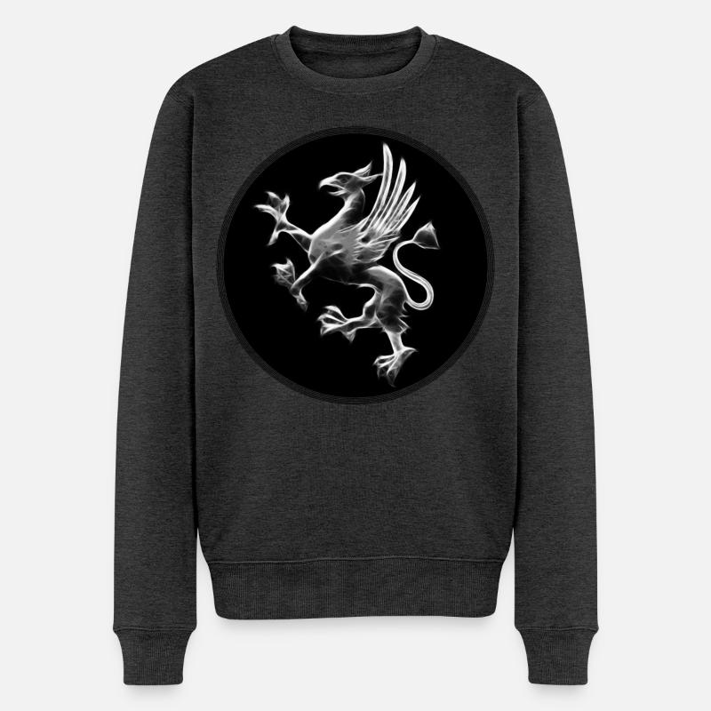 Warnemünder Greif - Männer Premium Bio Pullover - Anthrazit meliert