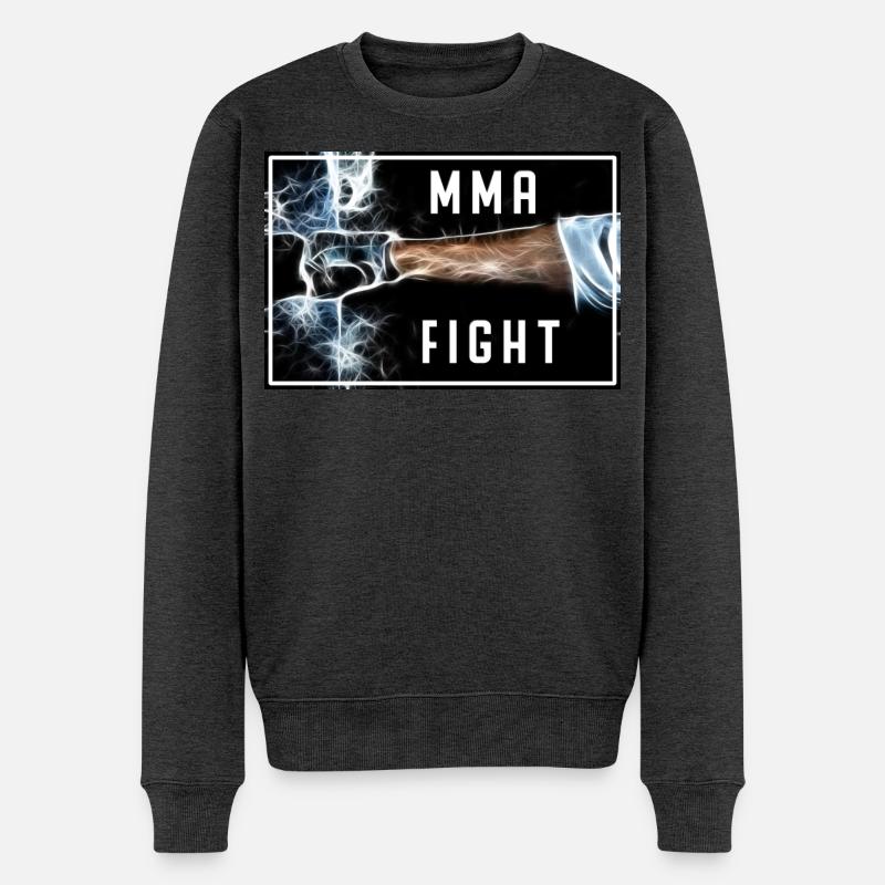 MMA - Fight - Männer Premium Bio Pullover - Anthrazit meliert