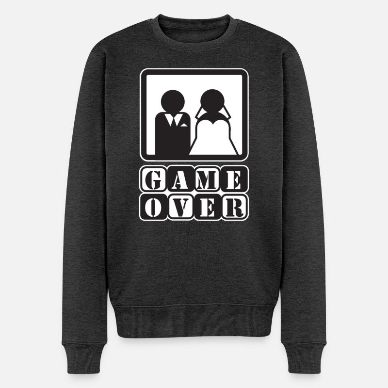 Enterrement de vie de garçon Game Over Sort - Pull Premium bio Homme - anthracite chiné