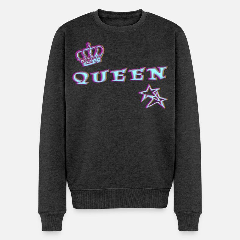 Queen - Pull Premium bio Homme - anthracite chiné
