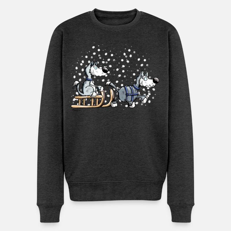 Drôle Huskies - Pull Premium bio Homme - anthracite chiné