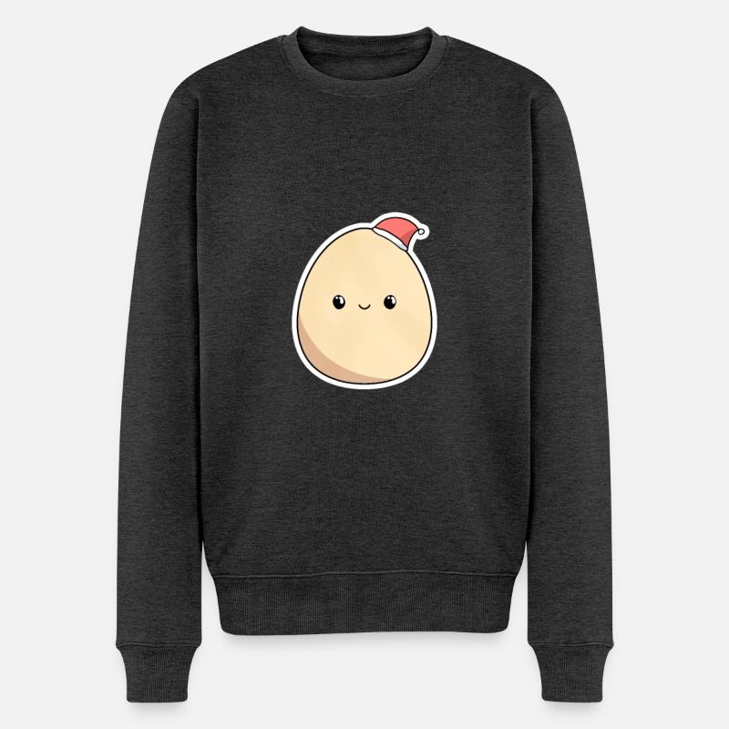 Weihnachten - Männer Premium Bio Pullover - Anthrazit meliert