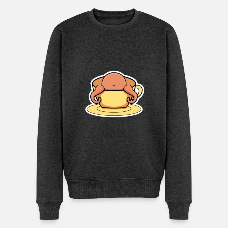 Oktopus - Männer Premium Bio Pullover - Anthrazit meliert