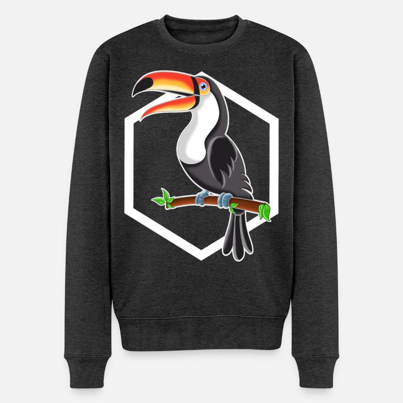 Tukan - Männer Premium Bio Pullover - Anthrazit meliert