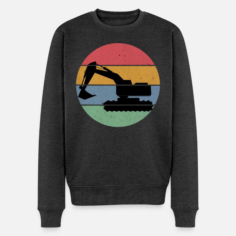 Bagger - Männer Premium Bio Pullover - Anthrazit meliert