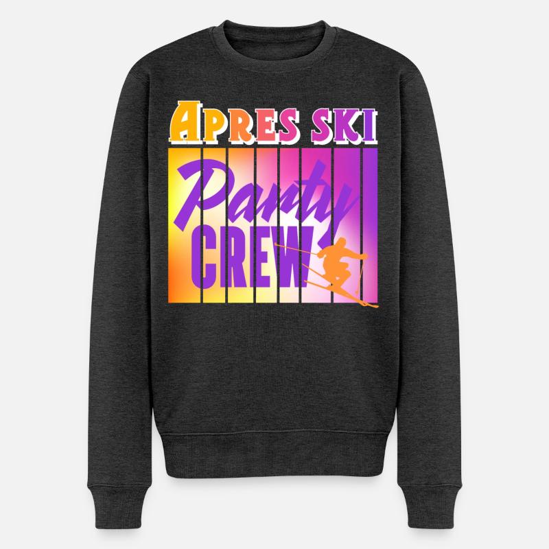 Apres Ski - Männer Premium Bio Pullover - Anthrazit meliert