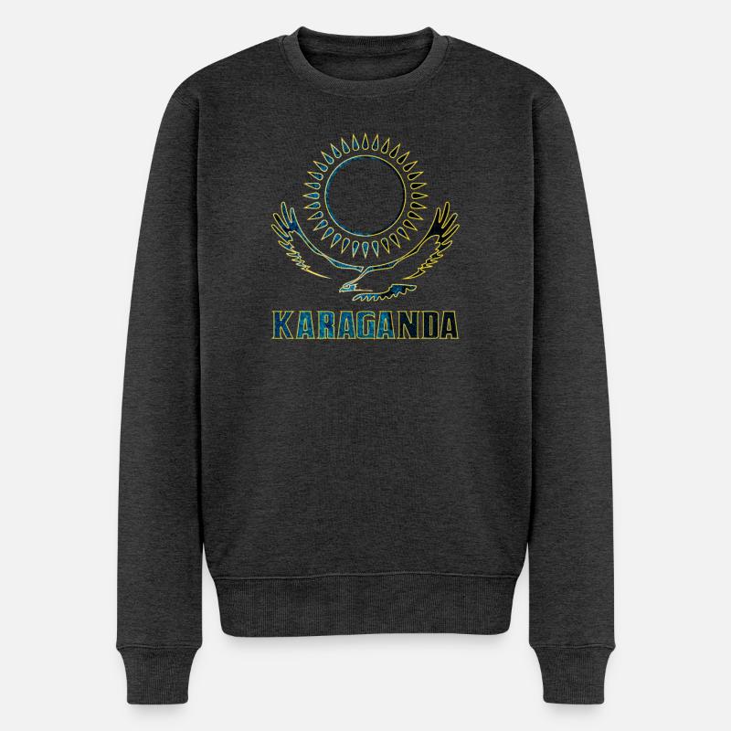 Karaganda Kasachstan Geschenk - Männer Premium Bio Pullover - Anthrazit meliert