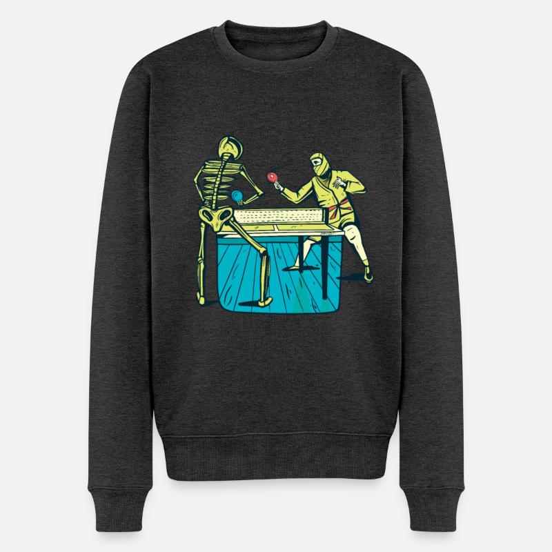 Table Tennis Skeleton Ninja - Pull Premium bio Homme - anthracite chiné