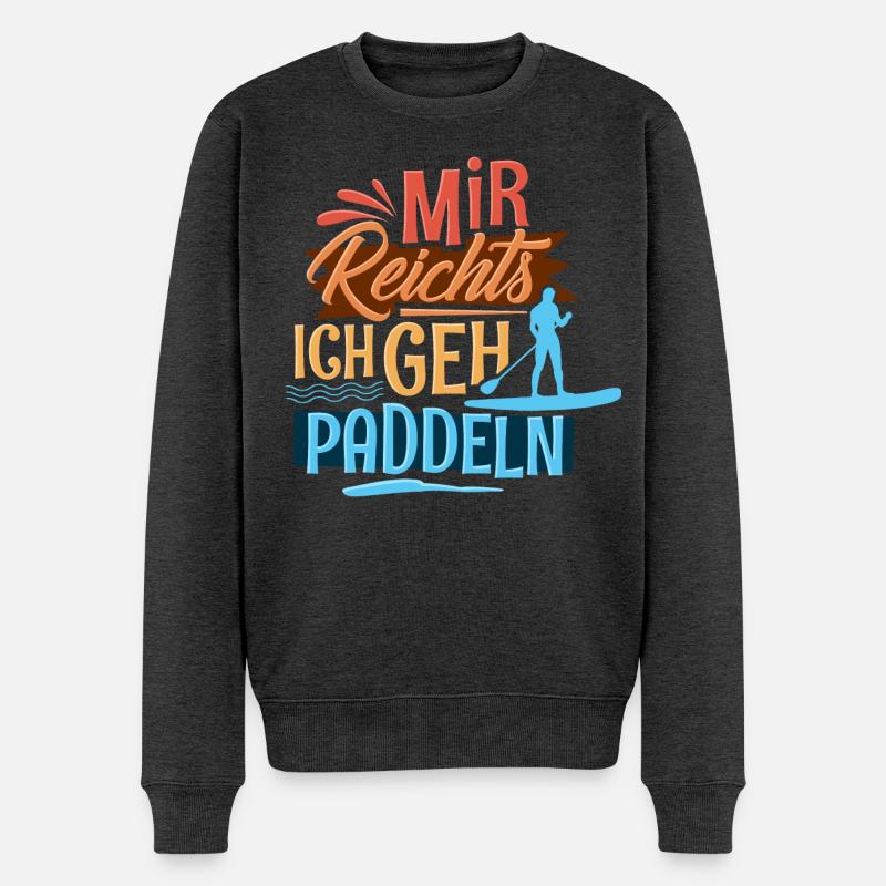 Stand Up Paddling - Männer Premium Bio Pullover - Anthrazit meliert