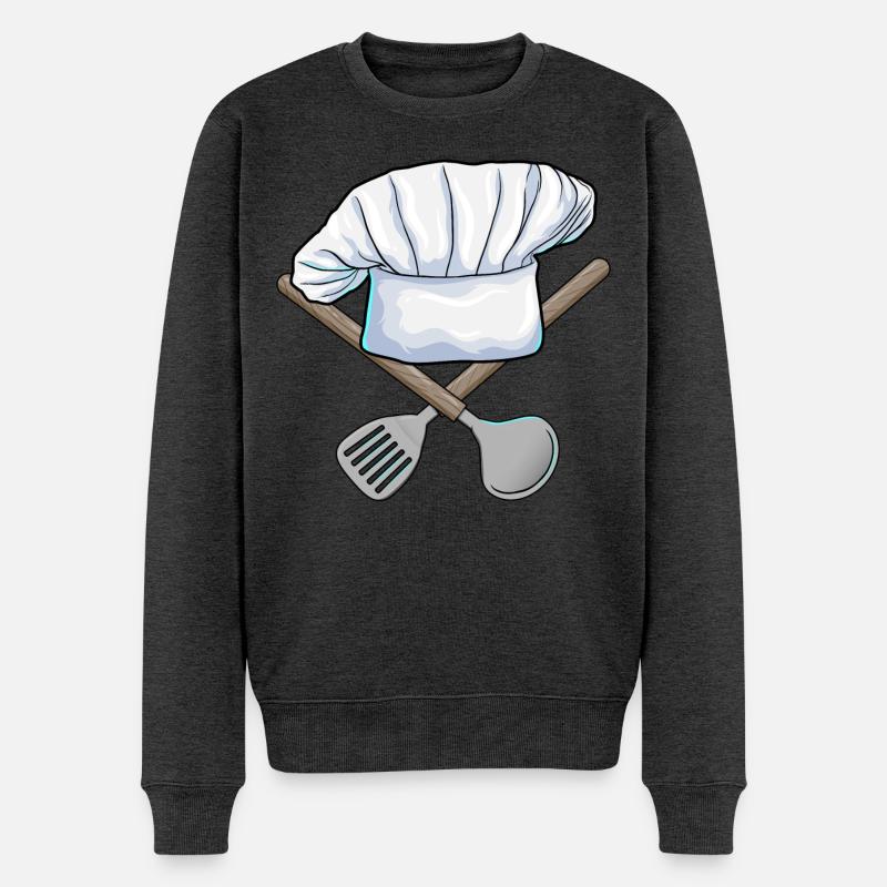 Cuisine du chapeau de chef - Pull Premium bio Homme - anthracite chiné