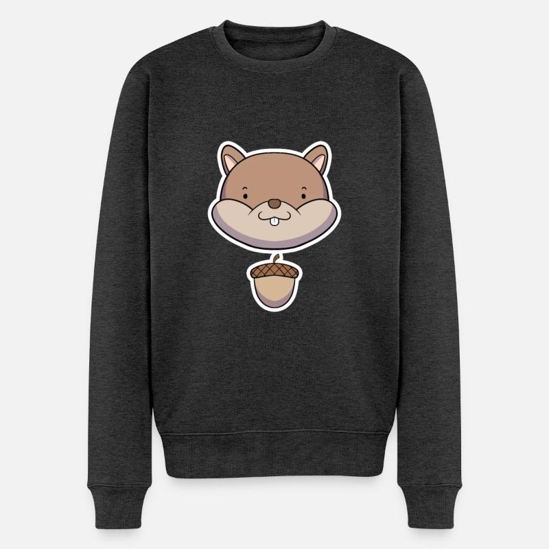 Eichhörnchen - Männer Premium Bio Pullover - Anthrazit meliert