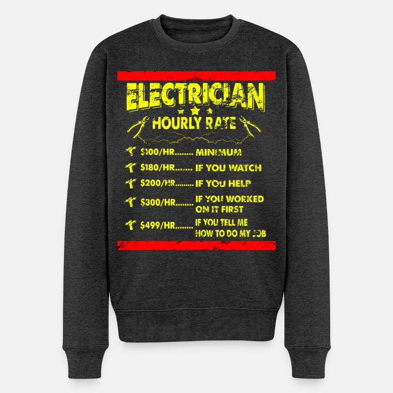 Elektriker Elektroniker Geschenkidee - Männer Premium Bio Pullover - Anthrazit meliert