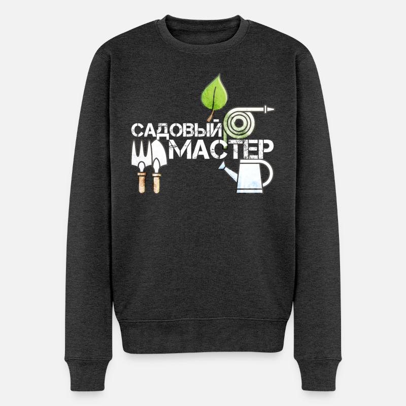 Jardin maître russe cadeau - Pull Premium bio Homme - anthracite chiné