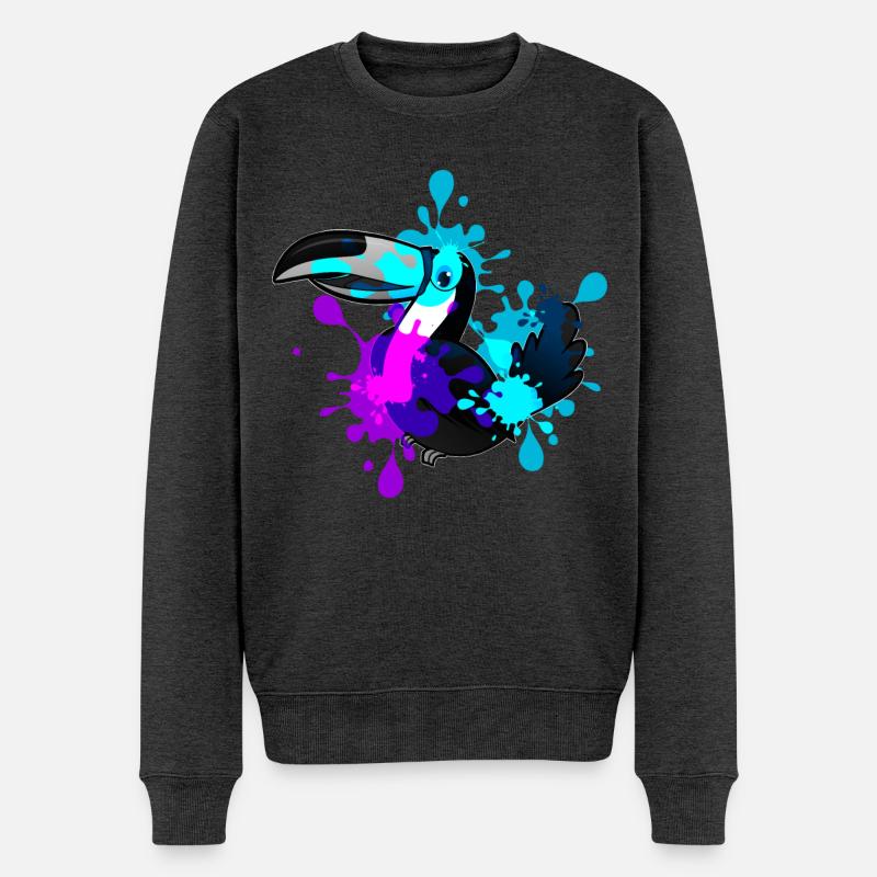 Tukan - Männer Premium Bio Pullover - Anthrazit meliert