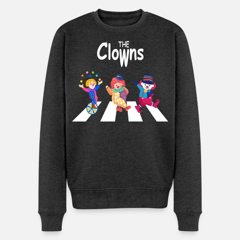 Die Clowns - Männer Premium Bio Pullover - Anthrazit meliert