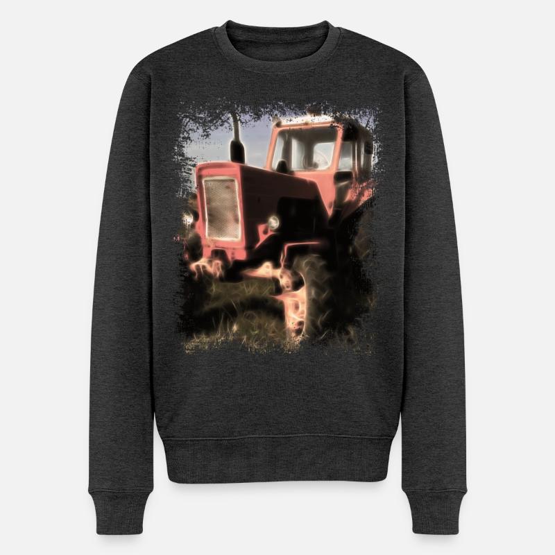Traktor Belarus MTS 50 - Männer Premium Bio Pullover - Anthrazit meliert