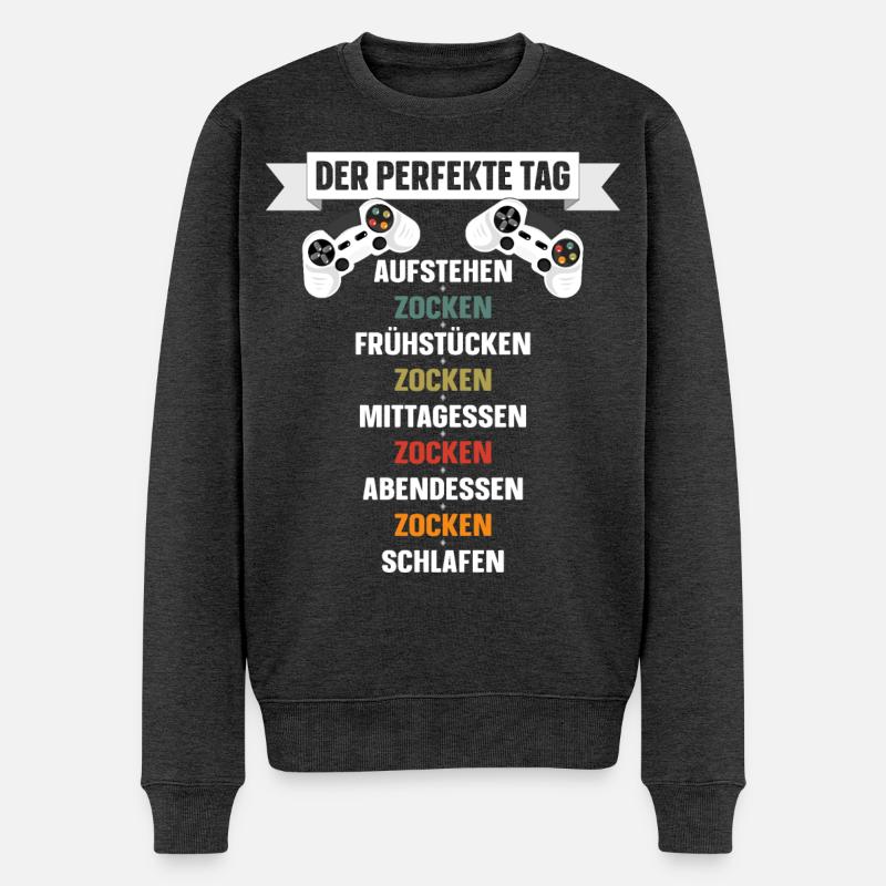 Der perfekte Tag für Gamer und Zocker - Männer Premium Bio Pullover - Anthrazit meliert
