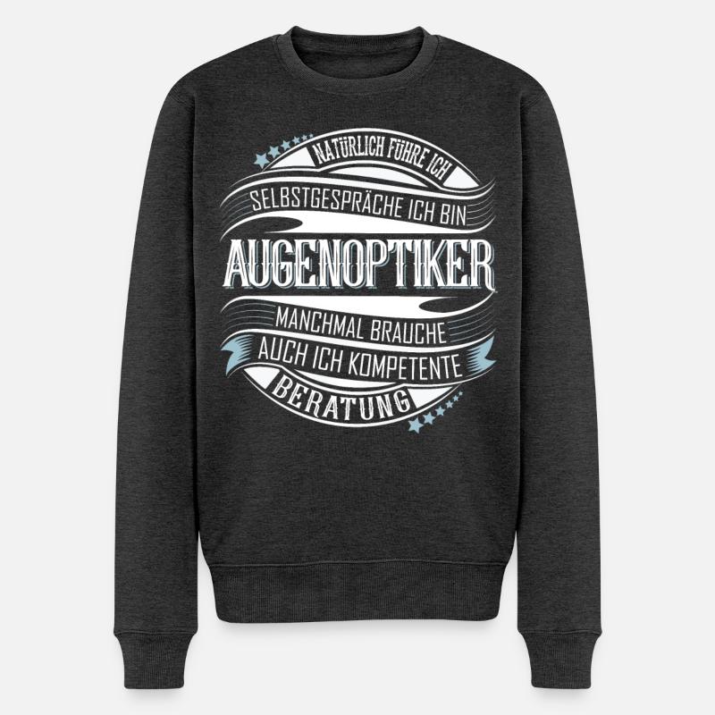 Augenoptiker - Männer Premium Bio Pullover - Anthrazit meliert
