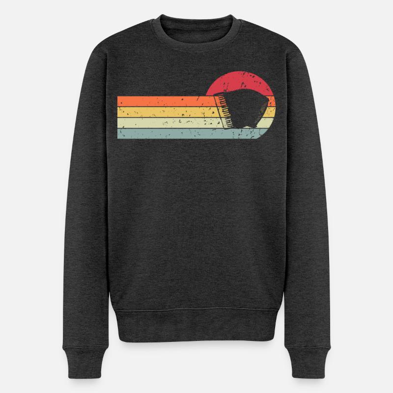 Akkordeon - Männer Premium Bio Pullover - Anthrazit meliert