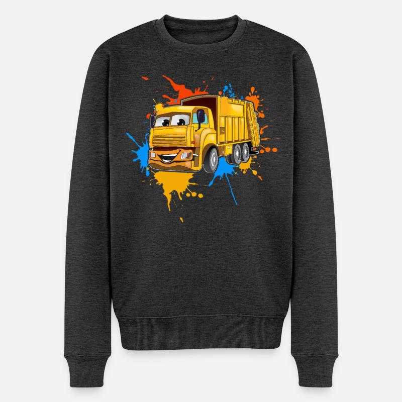 Müllabfuhr - Männer Premium Bio Pullover - Anthrazit meliert