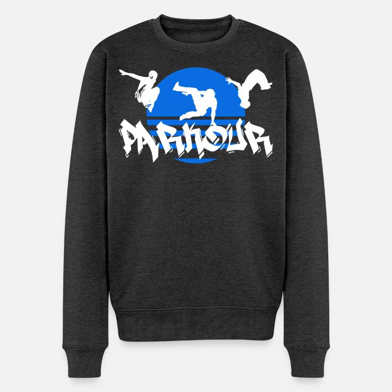 Parkour - Pull Premium bio Homme - anthracite chiné